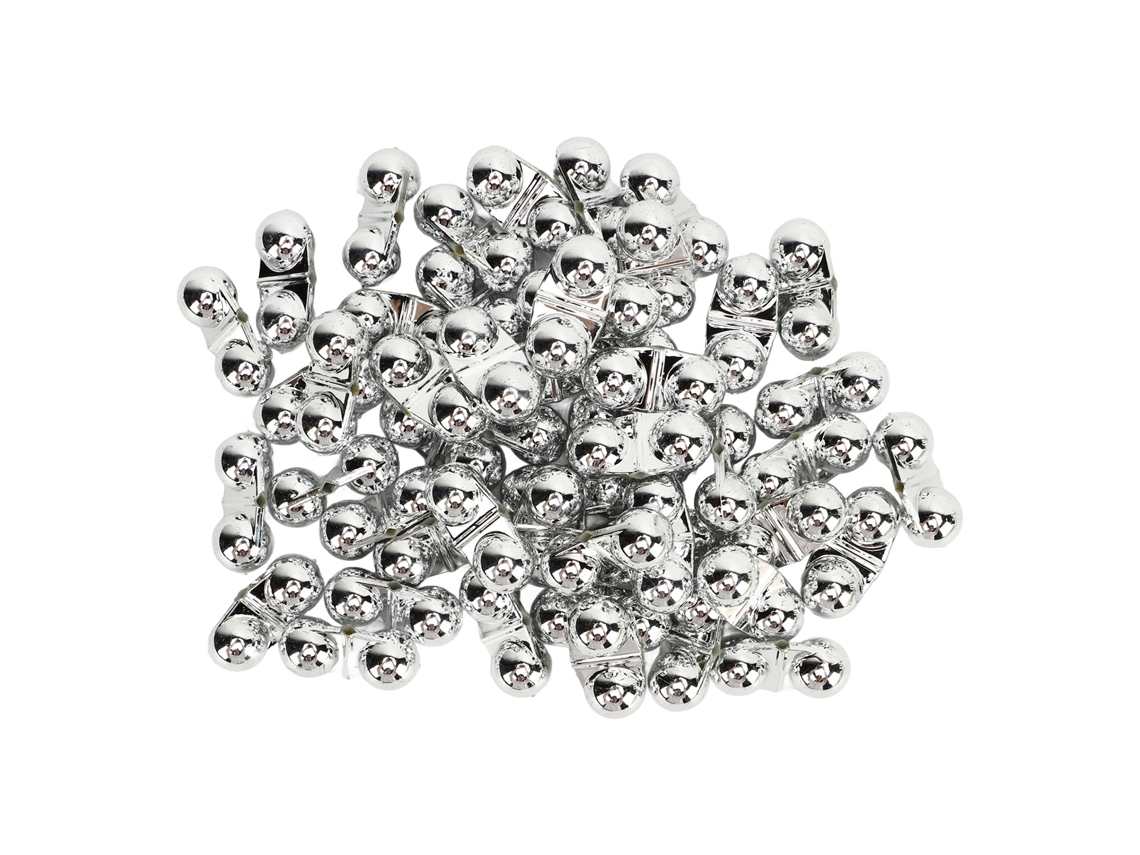 2026rebe-50pcs Cascabeles De Pesca De Metal Doble Con Caja Plástica Para Atraer Peces Plata Pesca En Mar