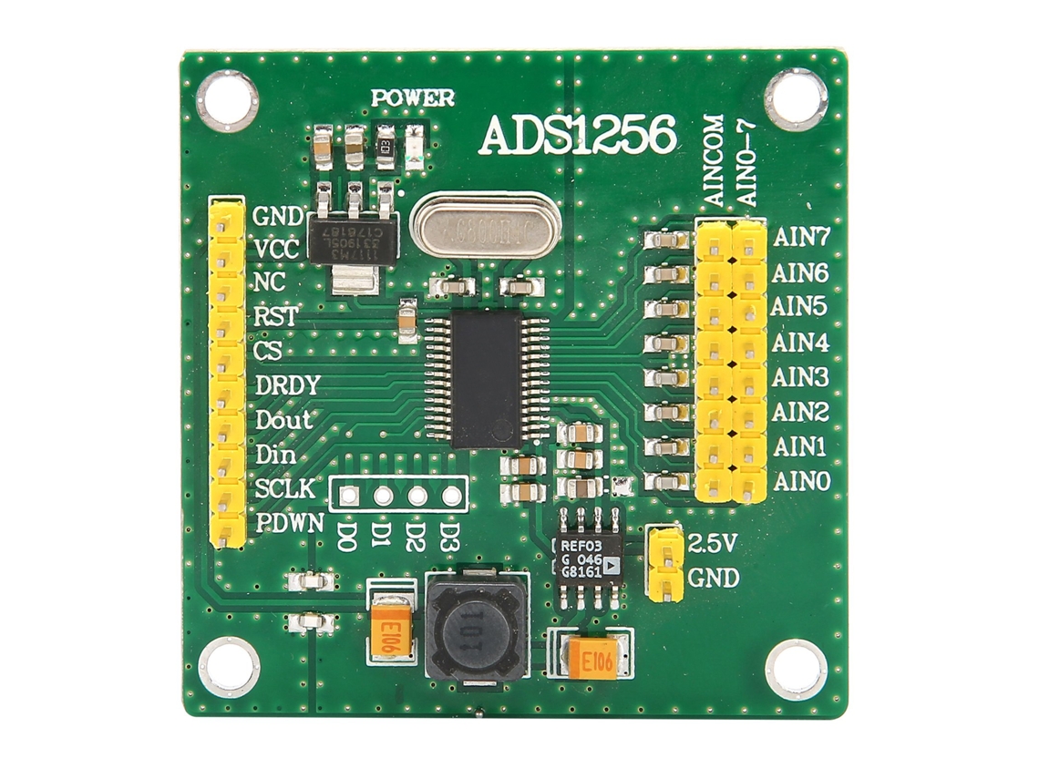 Módulo De Conversão Analógico-digital 24-bit 8-canais Placa De Aquisição Ads1256