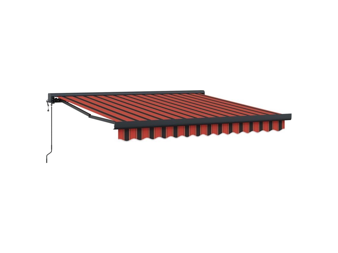 Maison Exclusive - Toldo Retráctil Rojo Y Negro 350 X 250 X 165 Cm Tela Y Metal