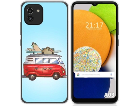 Carcasa para Samsung Galaxy A03 TUMUNDOSMARTPHONE Dibujos Furgoneta Multicolor