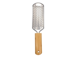 Eliminador De Callos De Los Pies. Lima Para Talón Con Mango De Bambú, Raspador Para Pies De Acero Inoxidable De Grado Quirúrgico