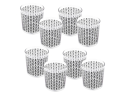 SCALPERS HOME - Set de 8 Vasos de Agua Calavera 35Cl