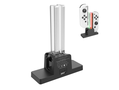 Dockstation SAMURIIRON para Nintendo Switch e OLED para Joy Con Negro
