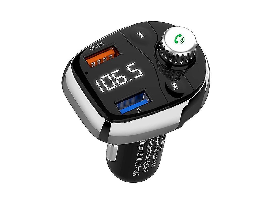 Transmisor Fm Bluetooth Yizhood T62 V5.0 3 Modos Música Preto