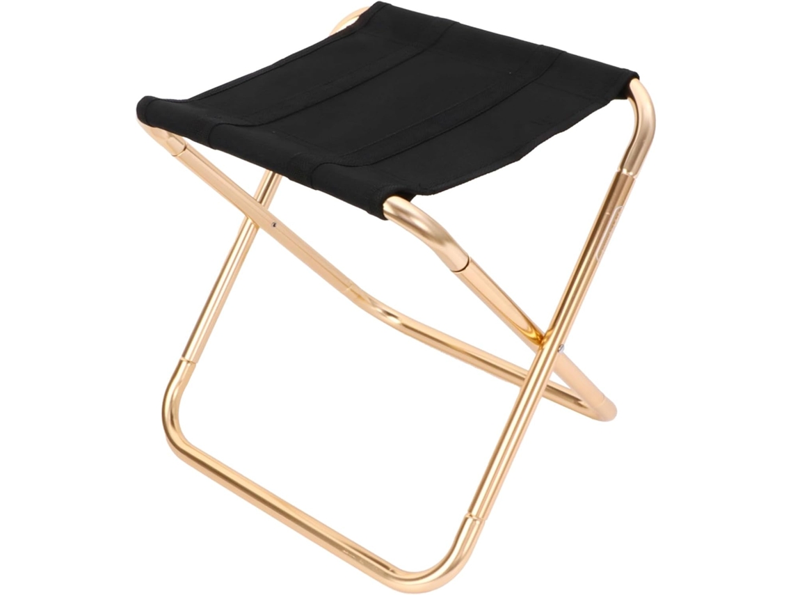 Taburete plegable de tela, aluminio y con patas retráctiles de Besportble, ligero para acampar | Sin marca