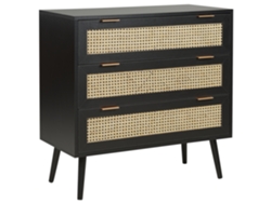 Cómoda BELIANI Opoco de MDF Negro 80x40x80