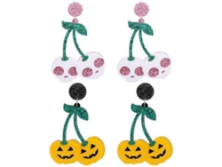 2026-pendientes De Clip De Aleación Con Diseño Creativo De Calabaza Y Esqueleto Para Niñas