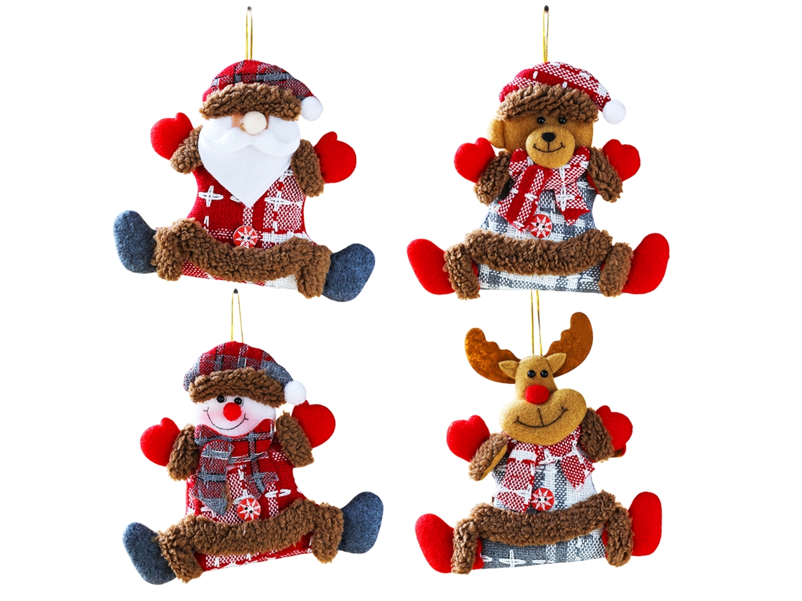 Adornos Navideños - 4 Piezas de Personajes Navideños para Decoración RNEMITERY