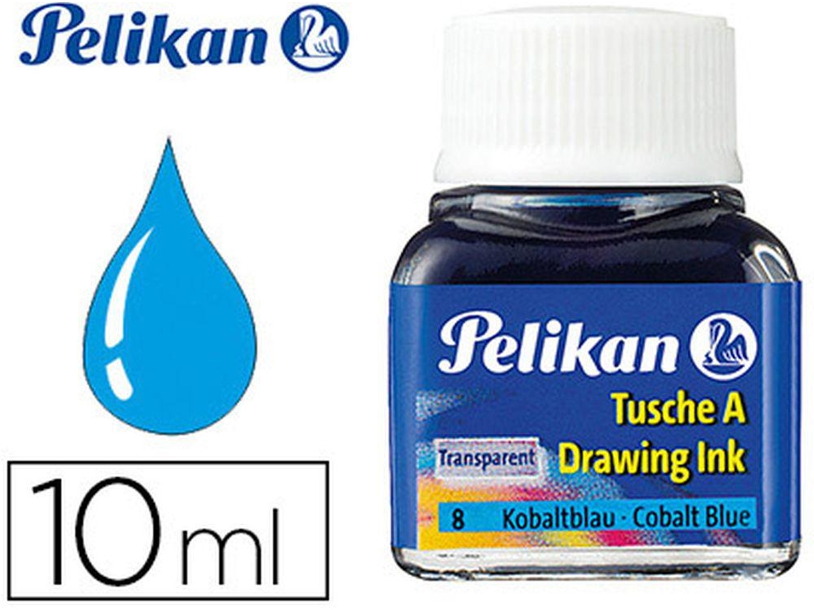 Tinta China Pelikan Frasco 10 Ml Azul Cobalto0