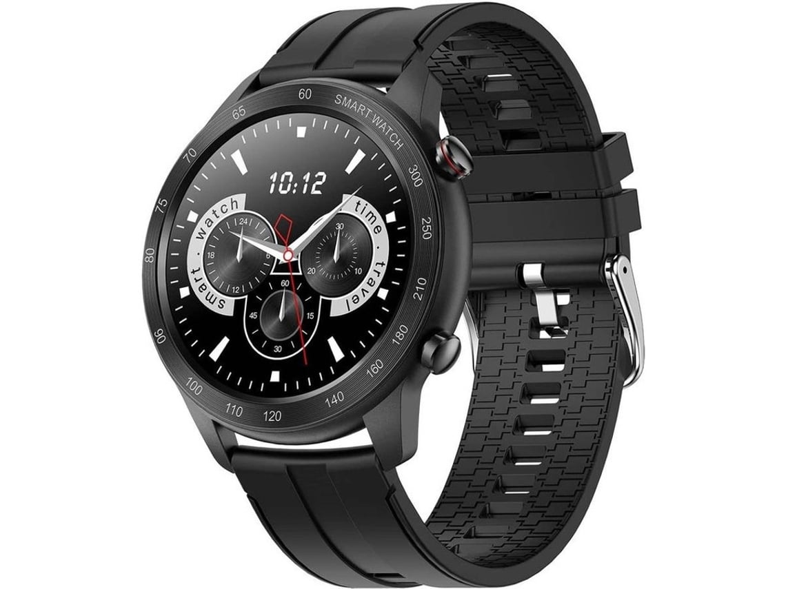 Reloj inteligente redondo para hombre, resistente al agua IP68, con monitor de frecuencia cardíaca y podómetro, compatible con iOS y Android (negro) Bestvite