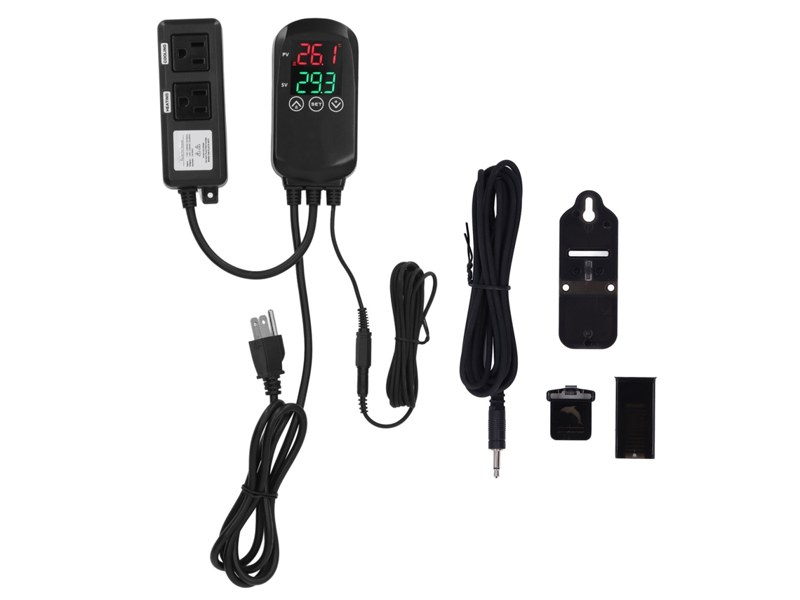 Controlador Digital De Temperatura Con Sensor Ntc, Pantalla Lcd Y Doble Salida De Relé Para Incubación En Acuarios Ew 711