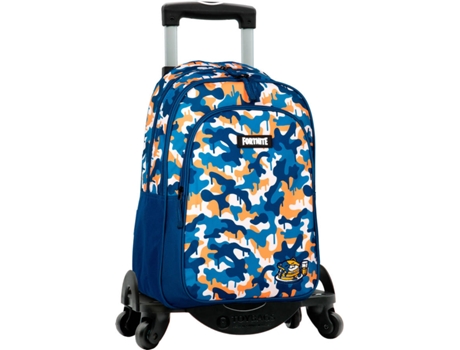 Mochila con Trolley FORTNITE Blue Camo 4 Ruedas (Multicolor - Poliéster - 42x32x20 cm)