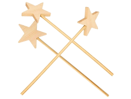 3 varitas mágicas de madera 23 cm ARTEMIO