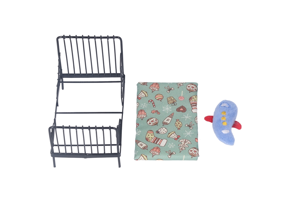 Cama De Metal Para Muñecas En Miniatura A Escala 1:12, Estilo Europeo, Color Negro, Con Almohada Y Colchón.