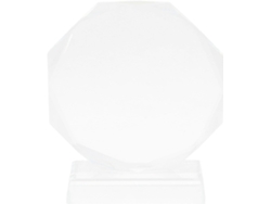 Trofeo de cristal octogonal de 180 mm