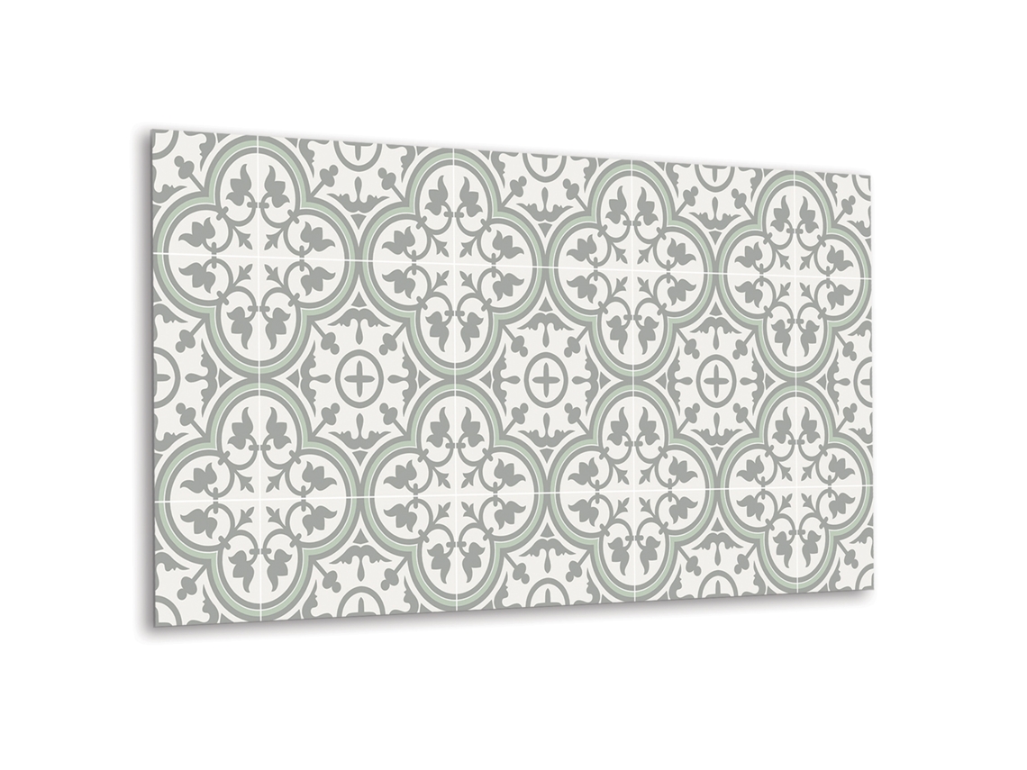 Revestimiento de pared de vinilo Espelharte (100x50 cm - Verde, Motivos florales)