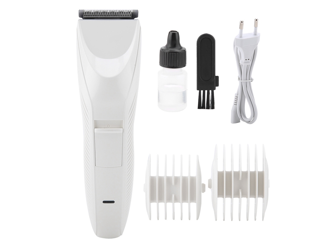 Cortadora De Pelo Eléctrica Blanca Simple Ultra Silenciosa Set De Corte Para Adultos Y Niños