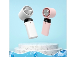 2026-ventilador Portátil Plegable Con Compresión Fría Usb Recargable 3 Velocidades Display Led Y Soporte Para Teléfono