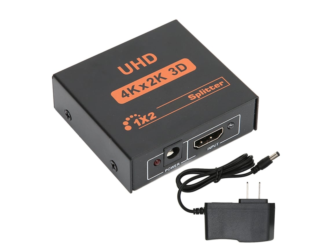 Divisor De Interfaz Multimedia Hd, 1 Entrada, 2 Salidas, Compatible Con 4k 30hz 3d, 100-240v