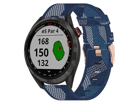 Correa para reloj Garmin Approach S40 de nailon azul de 20 mm VENISYMLIS