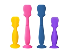 Juego De 4 Aplicadores De Crema Para Pañales De Silicona Suave Con Base De Ventosa Para Bebés Recién Nacidos