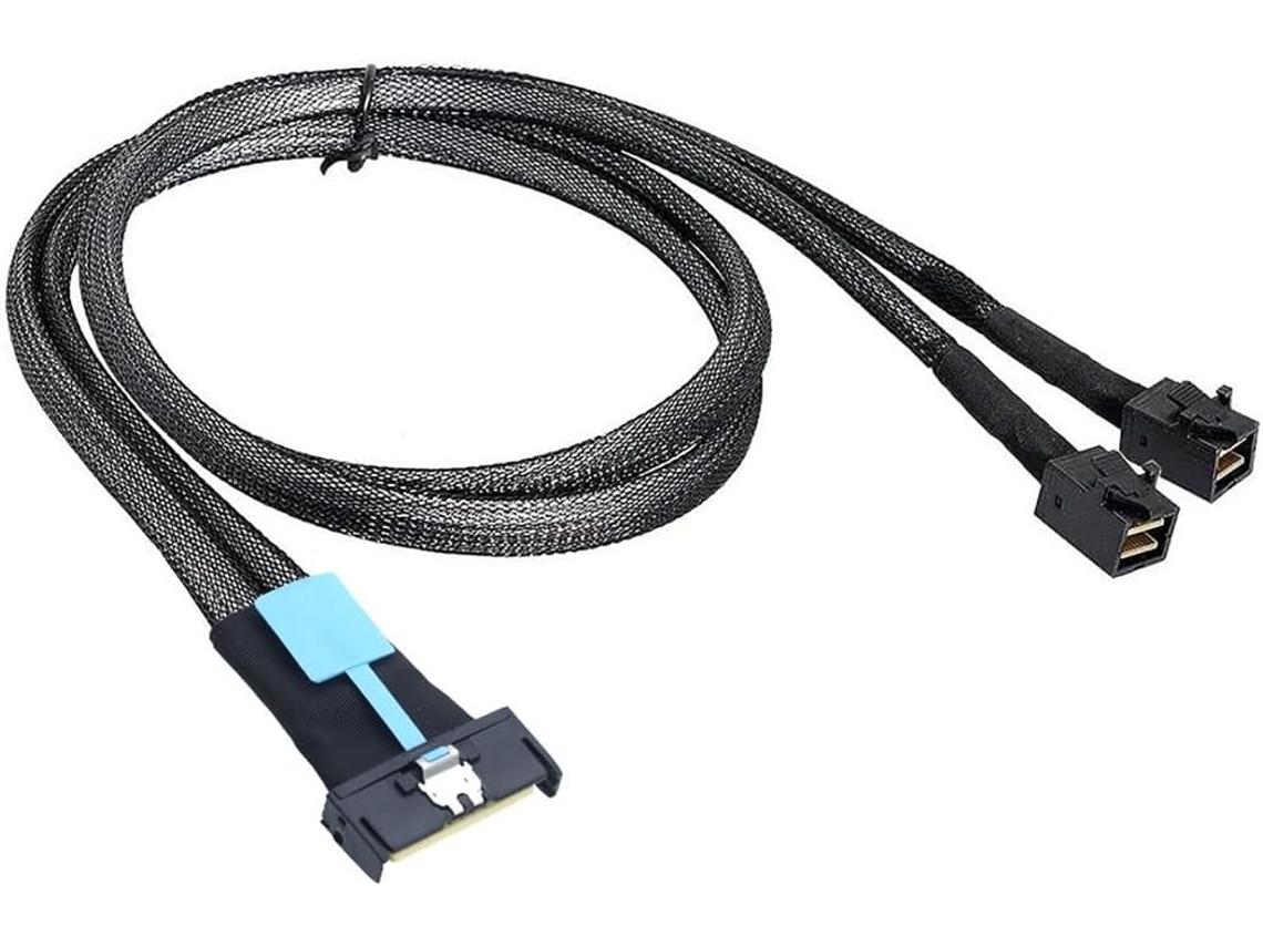 Cable Mcio 8i A 2 X Sff 8643 Pcie Gen5 8x Mini Sas Hd De Alta Velocidad Para Servidor De Centro De Datos, 1 M