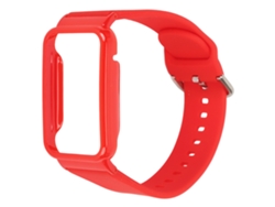 Correa de silicona con funda protectora para Mi Band 7 Pro - Roja