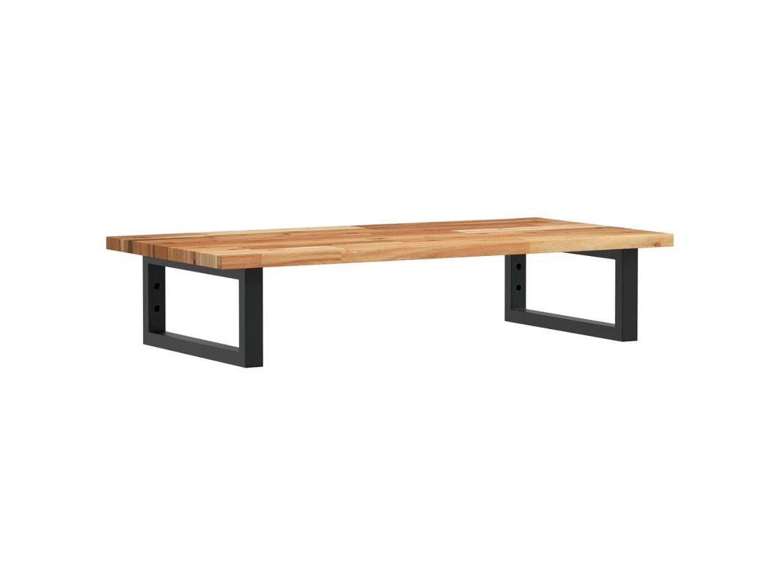 Estante de lavabo de pared acero y VIDAXL madera maciza de acacia