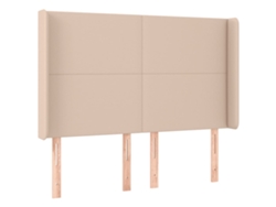 Maison Exclusive - Cabecero Con Orejas Cuero Sintético Capuchino 147x16x118/128 Cm
