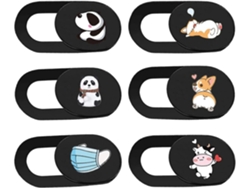 Protectores De Privacidad Para Webcam, Abs, Paquete De 6 Unidades, Ultrafinos, Con Estampado De Dibujos Animados.