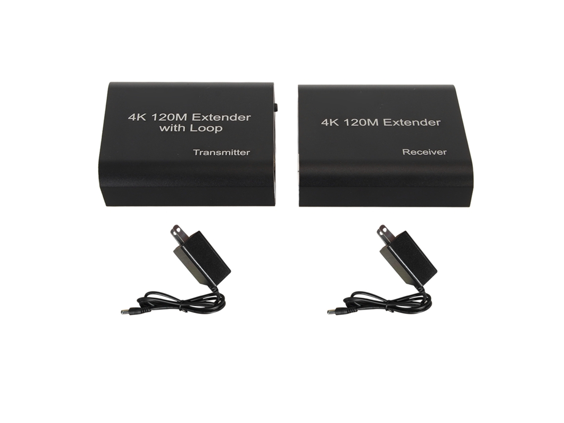 Interfaz Multimedia Kvm Extensor Hd 4k 30hz, Red De Un Solo Canal, 120 M, Enchufe Estadounidense.