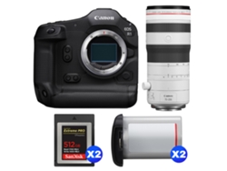 Canon Eos R1 + Rf 70-200mm F/2.8 L Is Usm Z Blanco + 2 Sandisk 512gb Extreme Pro Cfexpress Type B + 2 Canon Lp-e19 + Ebook Pricedirect