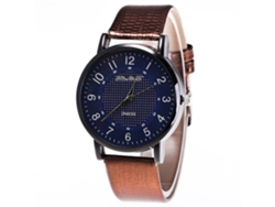 Reloj De Cuarzo De Pareja Con Correa De Cuero Pu Zhoulianfa Casual Café