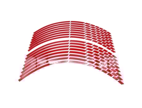Tiras de pegatinas de neumáticos de rueda de coche de motocicleta, cinta de llanta reflectante[Rojo]
