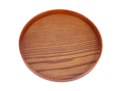 HYMNORA Elegante bandeja de madera maciza para servir. Su base antideslizante garantiza estabilidad al transportar vasos y botellas.