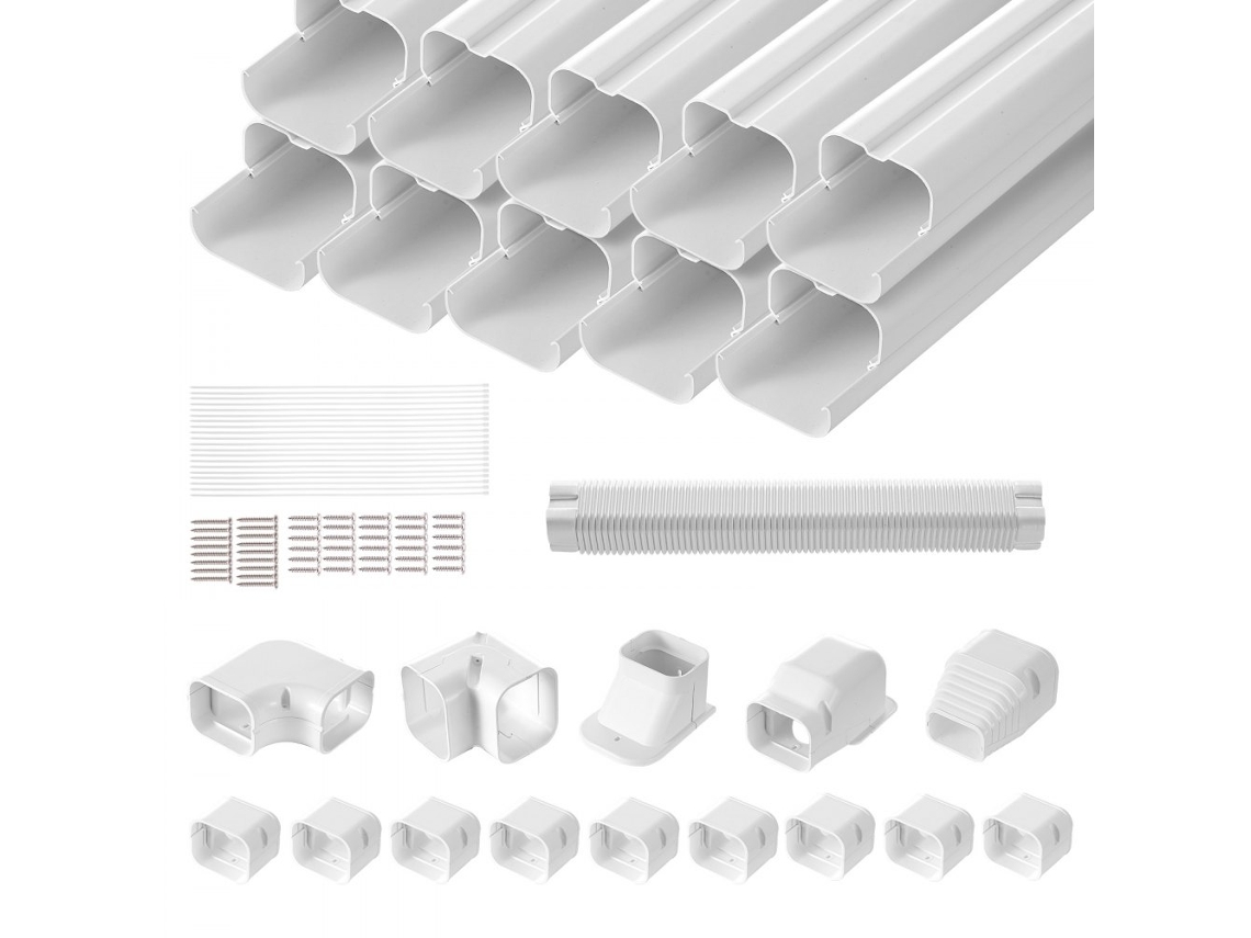 Juego de cubiertas decorativas de PVC de 75 mm para líneas de aire acondicionado Tekmaquinas