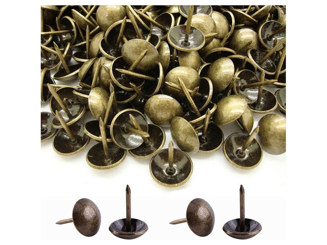500 Clavos Decorativos De Bronce Para Tapicería De 17x11 Mm, Clavos Metálicos Retro Para Sofás, Muebles Y Bricolaje.