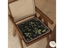 Cojín Antideslizante Para Asiento, Estilo Francés Romántico, Cuadrado, Juego De 2 Piezas 45×45cm (hojas Verdes) Czhhmart