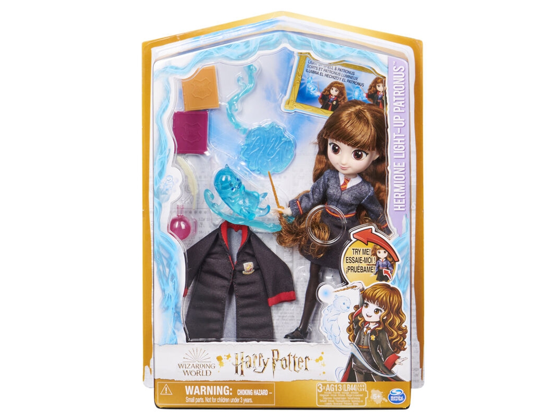 Muñeca Hermione con efectos de Patronus del mundo mágico de Harry Potter B.active