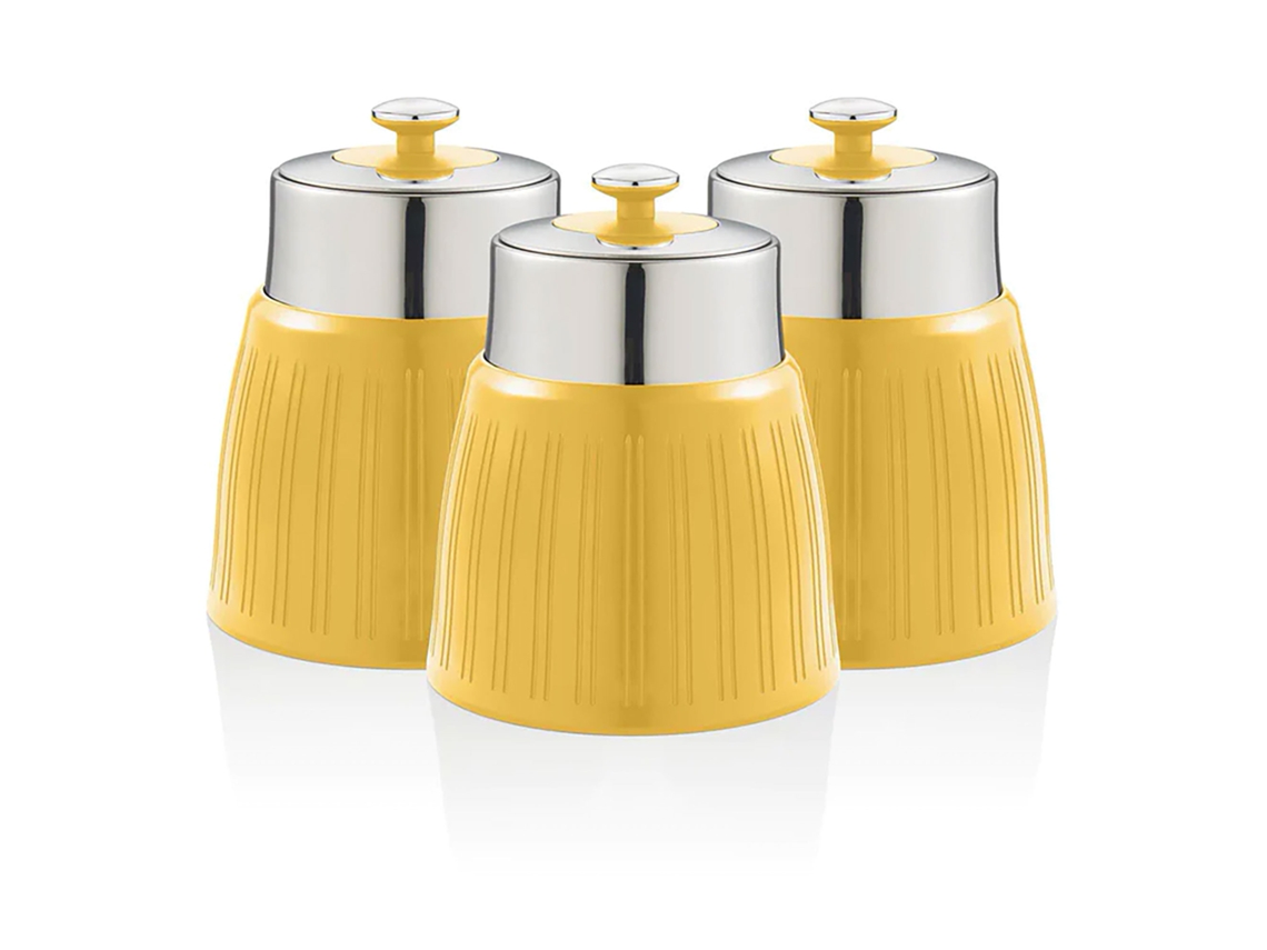 Botellas de Cocina SWAN 1,2L (15,6 x 15,6 x 17,3 cm - Plástico/Acero Inox. - Amarillo)