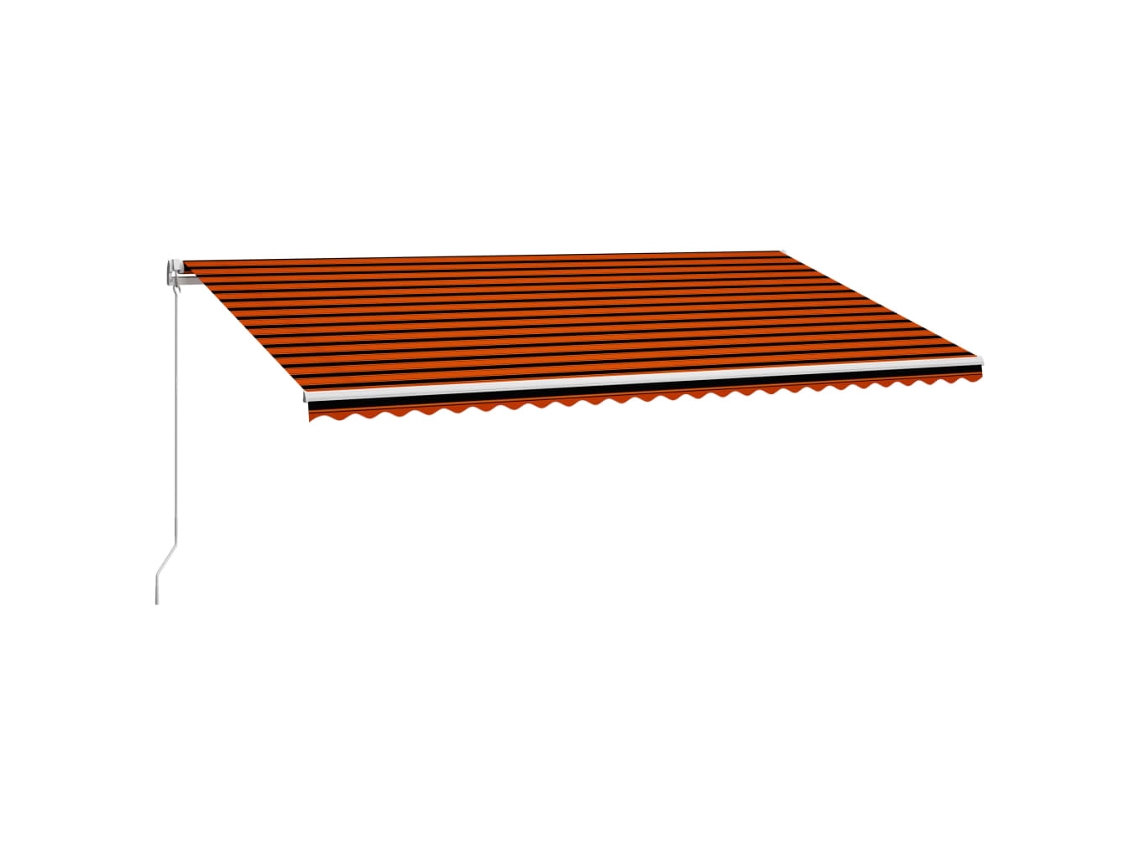 Maison Exclusive - Toldo Manual Retráctil Naranja Y Marrón 600x300 Cm