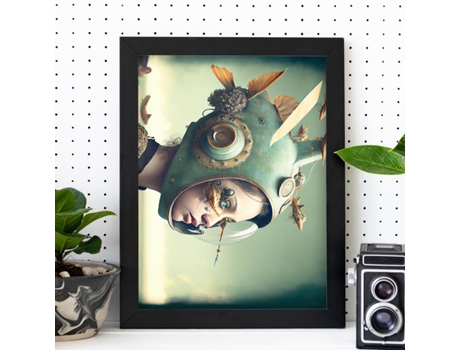 NACNIC Poster Casco Submarino En Estilo Surrealismo Cinematográfico Ilustraciones Y Grabados De Historieta Abstracta Y Artística A3