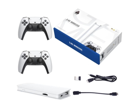 Consola EZII M15 Televisión en 4K 20000 juegos 64G 2 Comando blanco