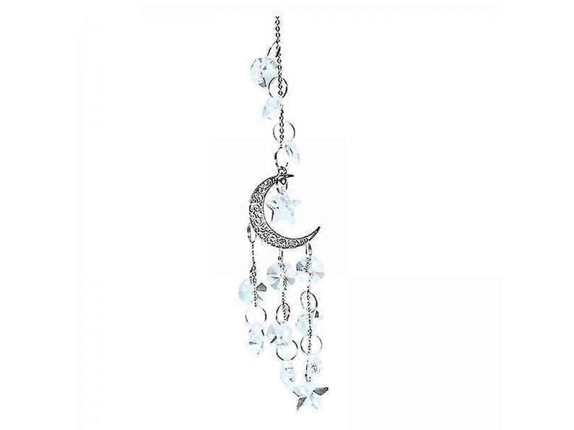 Juego de 3 colgantes de cristal con forma de arcoíris para lámpara de araña, en color plata.