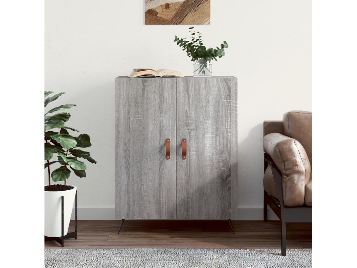 Aparador De Madera De Ingeniería Gris Sonoma 69,5x34x90 Cm