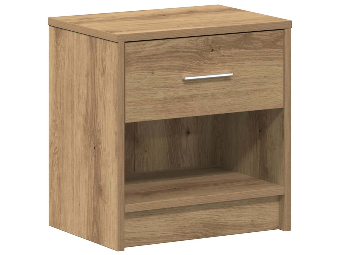Maison Exclusive - Mesita De Noche Con Cajón, Roble Artesanal, 39x28x41 Cm