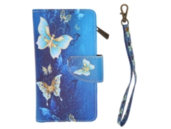 Bolsa Con Cremallera Pintada Para Teléfono Móvil Con Correa Para Muñeca Para Iphone 12 Promariposa Dorada