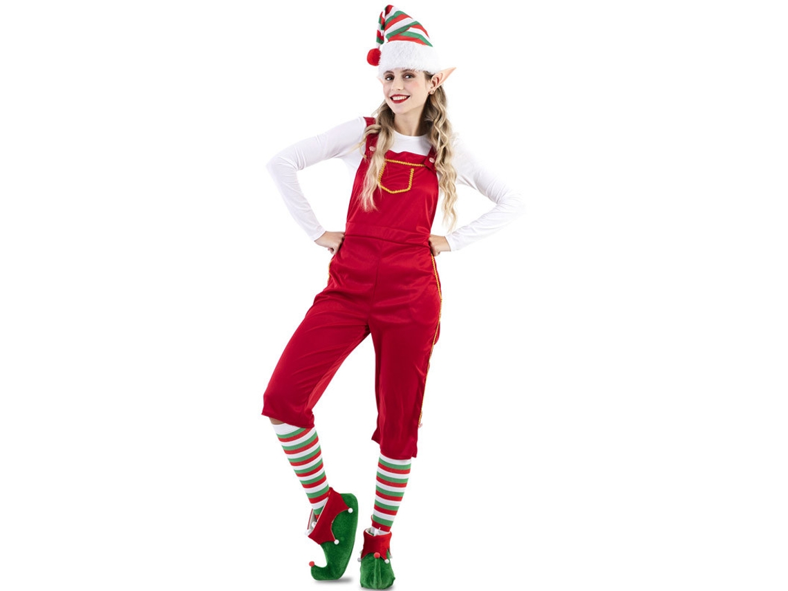 Disfraz de Mujer EUROCARNAVALES Elfa Roja con Sombrero (XL )