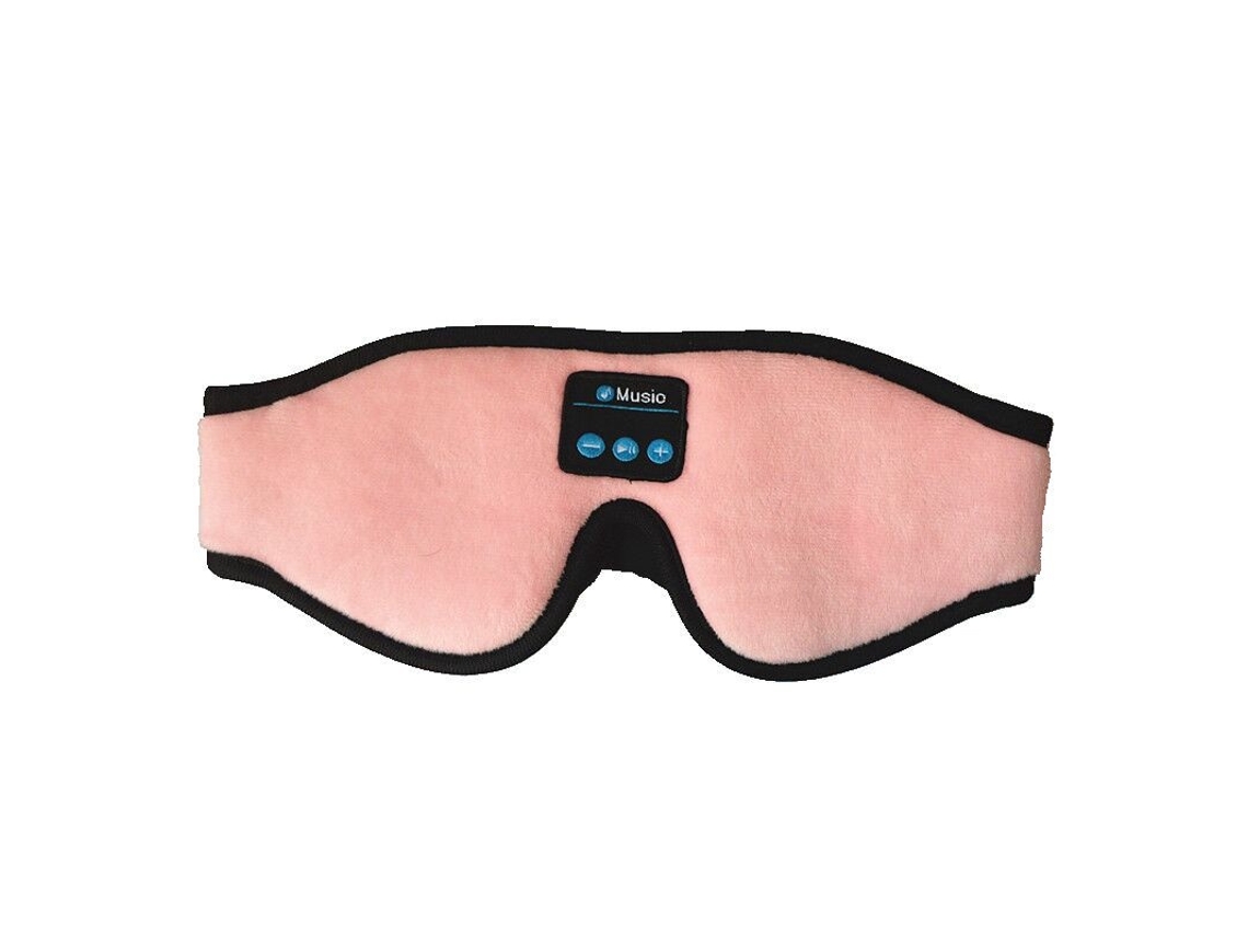 Antifaz para dormir Bluetooth 3D rosa de JIAPEI con micrófono y altavoz estéreo.