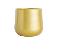 Jarrón decorativo moderno de hierro dorado para el hogar.
